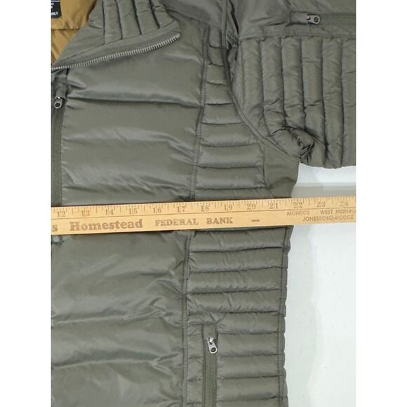 Kuhl Projekt Spyfire Puffer Jacket Size Large Dark Moss Green Goose Down READ - Picture 10 of 12